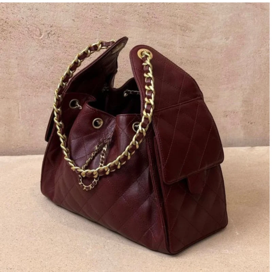 Tasche 25 Bordeaux & Ballerina-Flats – CH