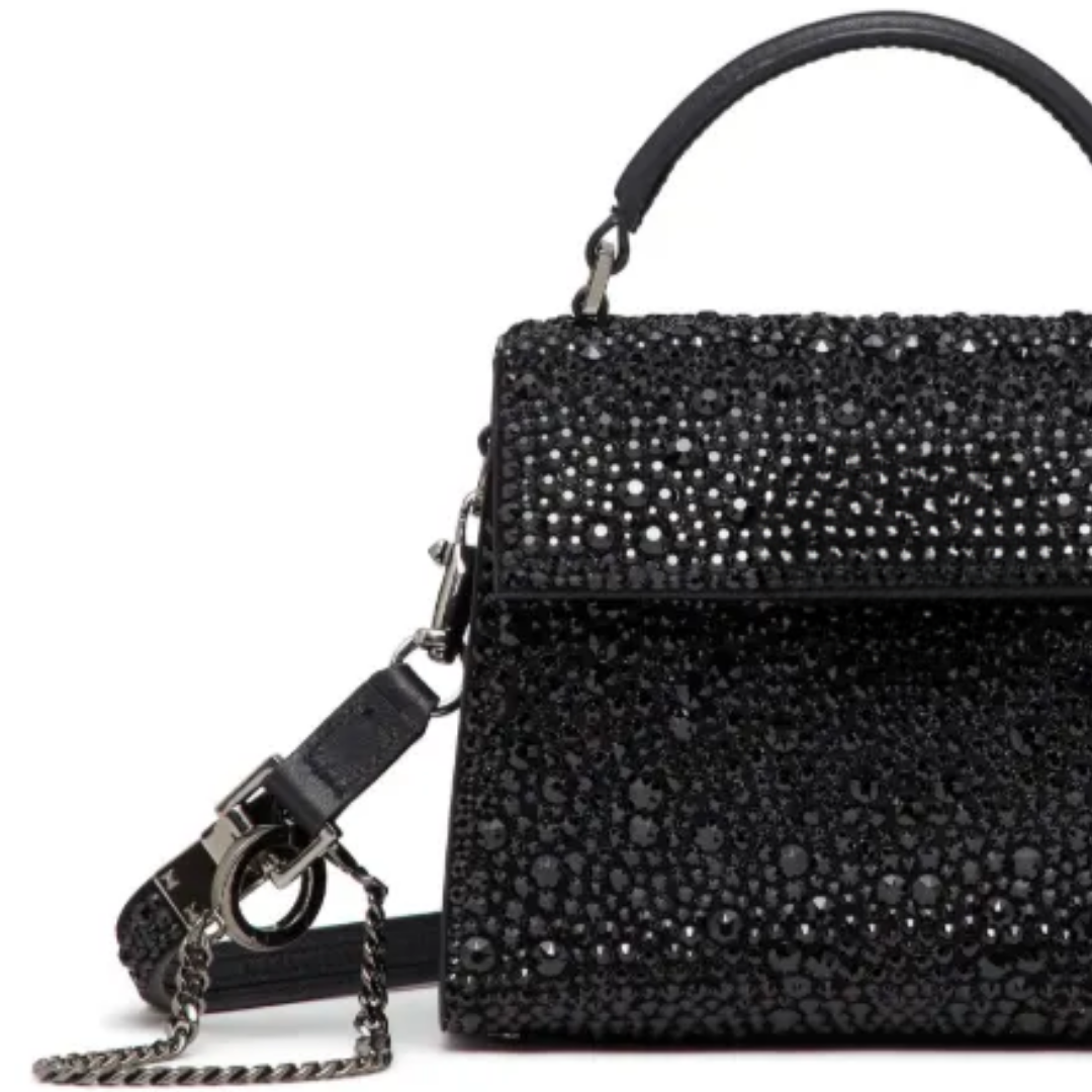 Tasche Mini Vslg – Vltn Kristalle Schwarz