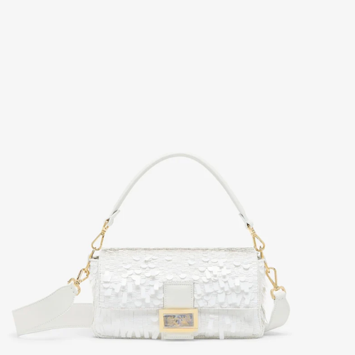 Tasche Weiß Paillettenleder – Fnd Btgt