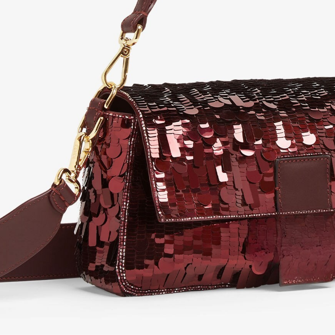 Tasche Rot Pailletten & Leder – Fnd Bgtt