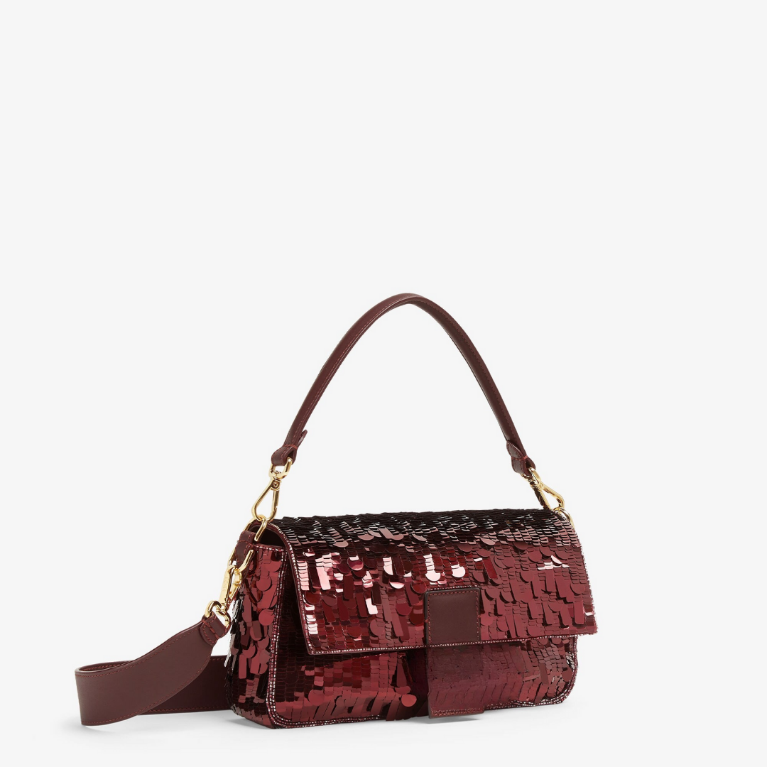 Tasche Rot Pailletten & Leder – Fnd Bgtt