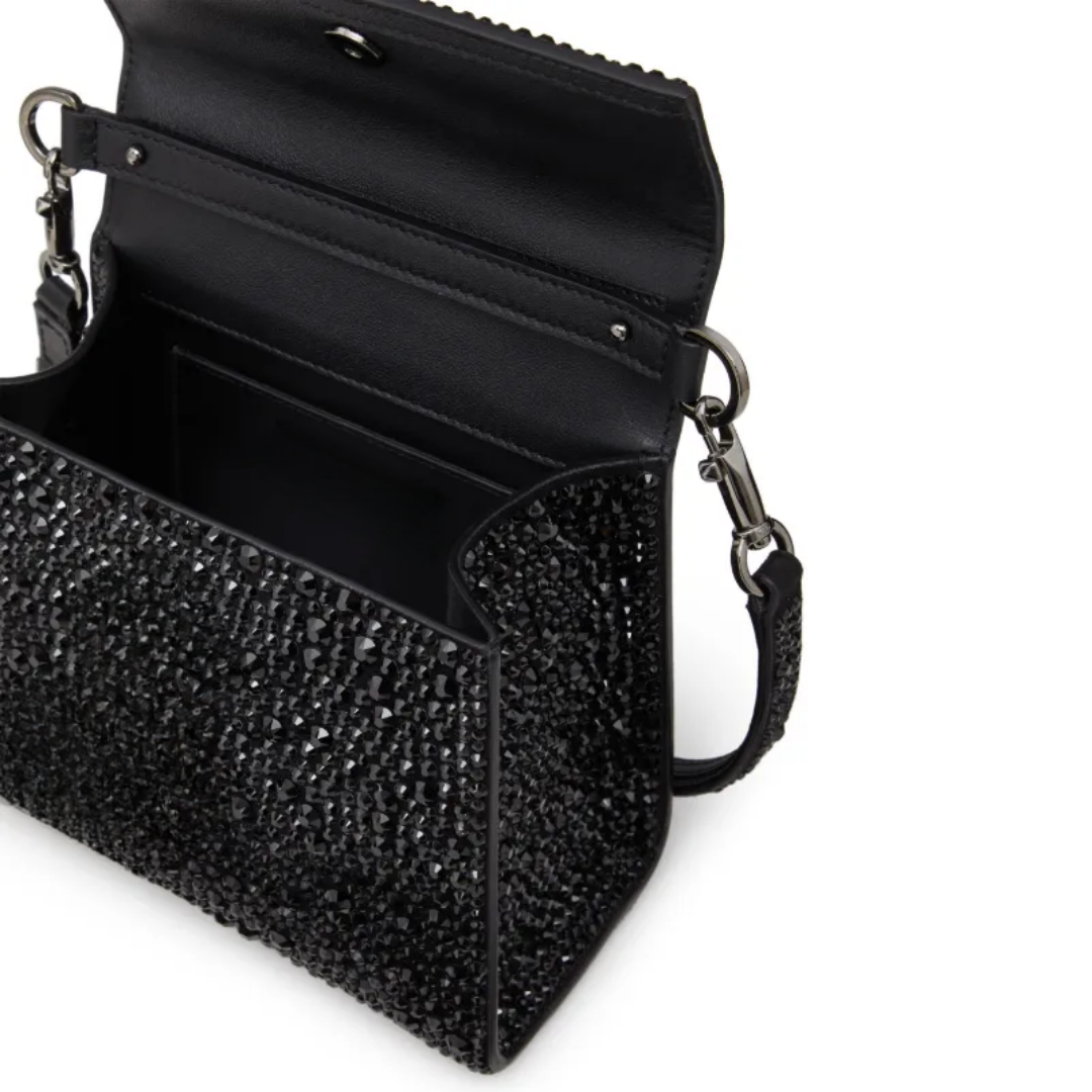 Tasche Mini Vslg – Vltn Kristalle Schwarz