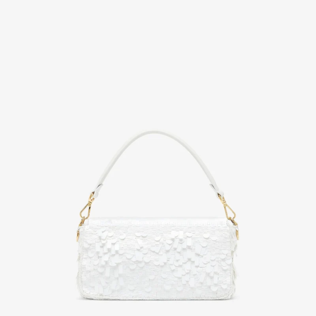 Tasche Weiß Paillettenleder – Fnd Btgt