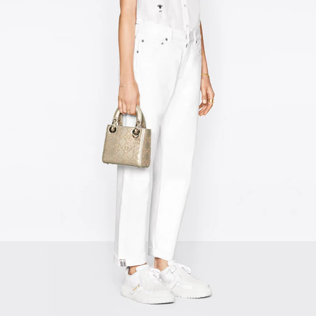 Mini Lady Tasche mit Perlenstickerei