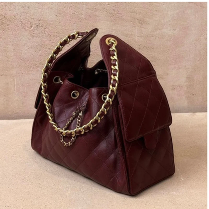 Tasche 25 Bordeaux & Ballerina-Flats – CH