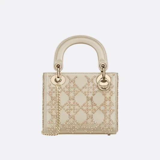 Mini Lady Tasche mit Perlenstickerei