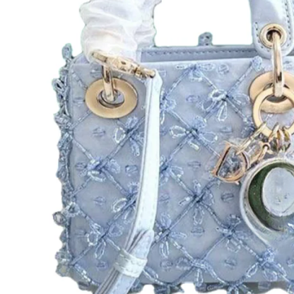 Tasche Micro Bestickt Blau – LD