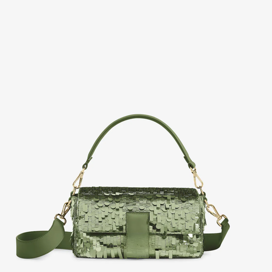 Tasche Grün Pailletten & Leder – Fnd Bgtt