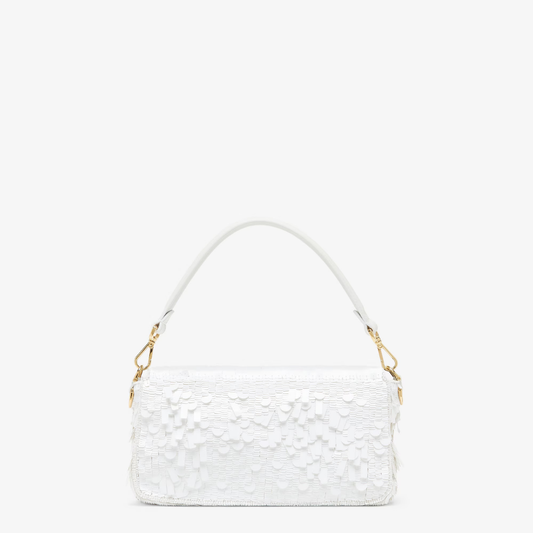 Tasche Weiß Pailletten & Leder – Fnd Bgtt