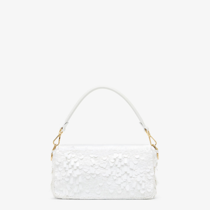 Tasche Weiß Pailletten & Leder – Fnd Bgtt