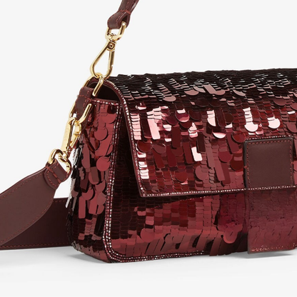 Tasche Rot Pailletten & Leder – Fnd Bgtt