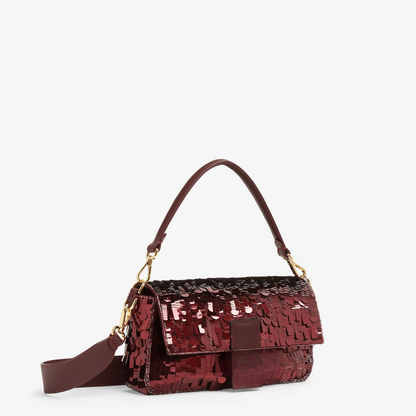 Tasche Rot Pailletten & Leder – Fnd Bgtt