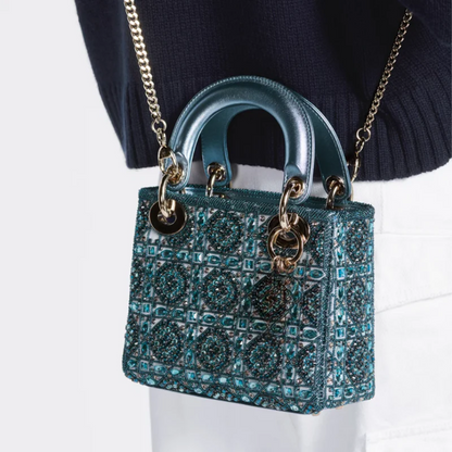 Mini Lady Tasche mit Perlen